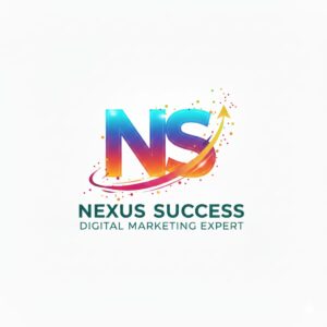 This is my Logo of Nexus Success Digital Marketing Agency Colour combination is orange and Blue, Initial Letters are used NS